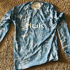 Huk Oceanic Blue Swirl Long Sleeve Shirt men’s small